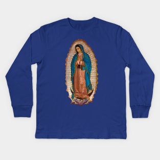 Our Lady of Guadalupe (transparent background design) Kids Long Sleeve T-Shirt